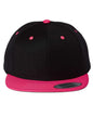 YP Classics 6089M Premium Flat Bill Snapback Cap - Black Neon Pink - Black Neon Pink / One Size Fits Most