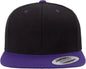 YP Classics 6089M Premium Flat Bill Snapback Cap - Black Purple - Black Purple / One Size Fits Most