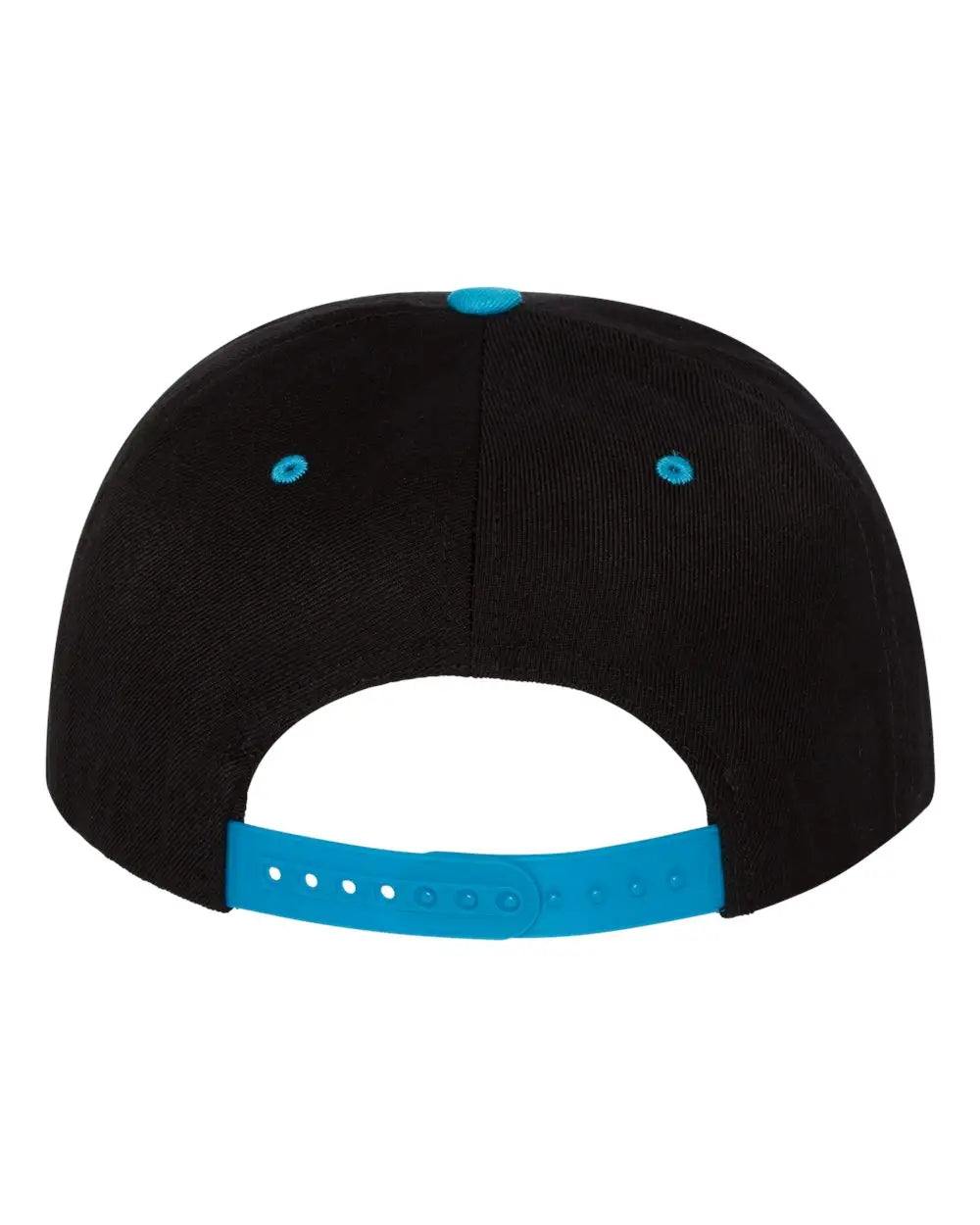 YP Classics 6089M Premium Flat Bill Snapback Cap - Black Teal - Black Teal / One Size Fits Most