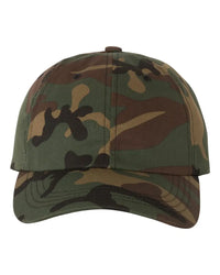 YP Classics 6245CM Classic Dad Cap - Green Camo - Green Camo / One Size Fits Most