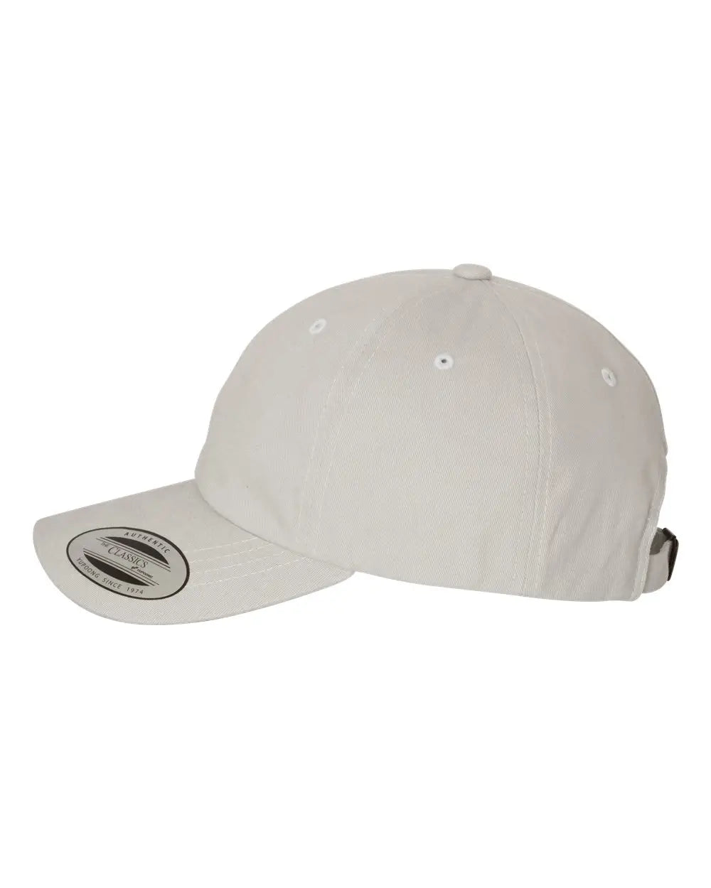 YP Classics 6245PT Peached Cotton Twill Dad Cap - Light Gray - Light Gray / One Size Fits Most