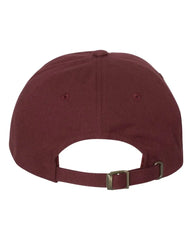 YP Classics 6245PT Peached Cotton Twill Dad Cap - Maroon - Maroon / One Size Fits Most