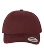 YP Classics 6245PT Peached Cotton Twill Dad Cap - Maroon - Maroon / One Size Fits Most