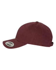 YP Classics 6245PT Peached Cotton Twill Dad Cap - Maroon - Maroon / One Size Fits Most