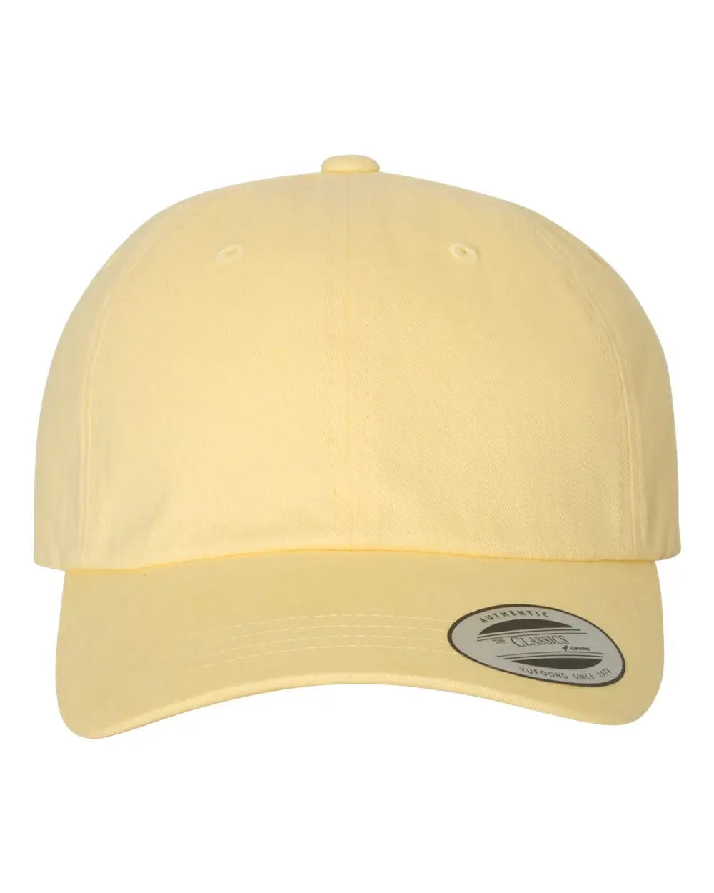 YP Classics 6245PT Peached Cotton Twill Dad Cap - Yellow - Yellow / One Size Fits Most