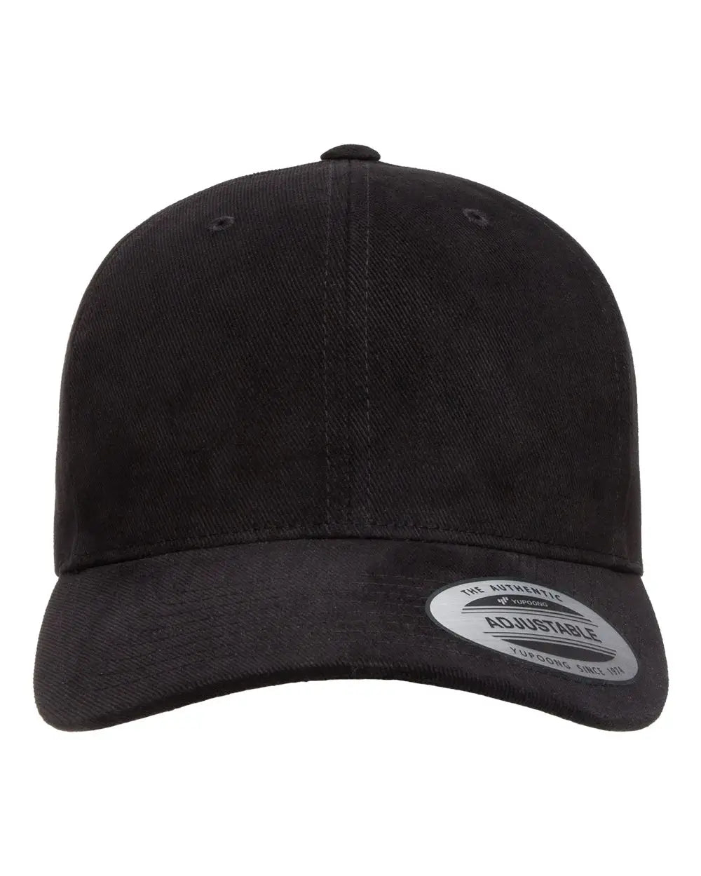 YP Classics 6363V Structured Brushed Twill Cap - Black - Black / One Size Fits Most