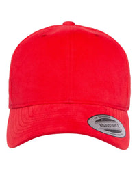 YP Classics 6363V Structured Brushed Twill Cap - Red - Red / One Size Fits Most