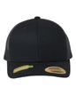 YP Classics 6606R Sustainable Retro Trucker Cap - Black - Black / One Size Fits Most