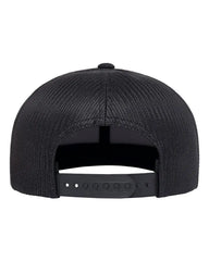 YP Classics 6609 Retro High Profile Trucker Cap - Black - Black / One Size Fits Most