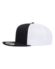 YP Classics 6609 Retro High Profile Trucker Cap - Black White - Black White / One Size Fits Most