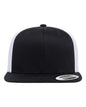 YP Classics 6609 Retro High Profile Trucker Cap - Black White - Black White / One Size Fits Most