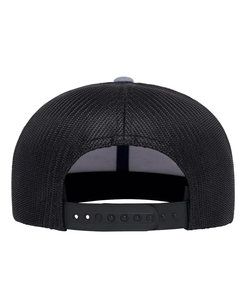 YP Classics 6609 Retro High Profile Trucker Cap - Heather Gray Black - Heather Gray Black / One Size Fits Most