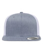 YP Classics 6609 Retro High Profile Trucker Cap - Heather Gray White - Heather Gray White / One Size Fits Most