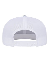 YP Classics 6609 Retro High Profile Trucker Cap - Heather Gray White - Heather Gray White / One Size Fits Most