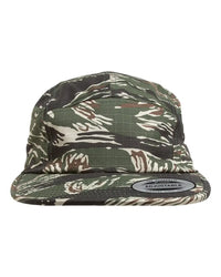 YP Classics 7005 Classic Jockey Flat Bill Cap - Tiger Camo - Tiger Camo / One Size Fits Most