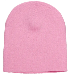 Yupoong 1500KC Classics Short Beanie - Baby Pink - Pink / One Size Fits Most