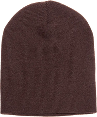Yupoong 1500KC Classics Short Beanie - Brown - Brown / One Size Fits Most
