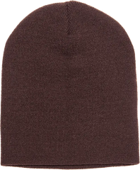 Yupoong 1500KC Classics Short Beanie - Brown - Brown / One Size Fits Most