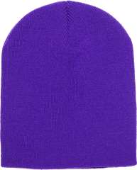 Yupoong 1500KC Classics Short Beanie - Purple - Purple / One Size Fits Most