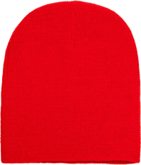 Yupoong 1500KC Classics Short Beanie - Red - Red / One Size Fits Most