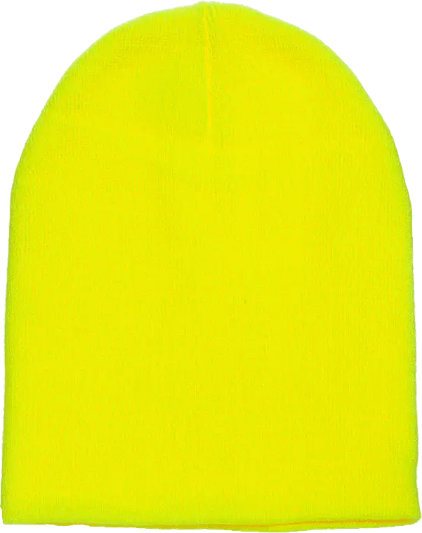 Yupoong 1500KC Classics Short Beanie - Safety Yellow - Yellow / One Size Fits Most