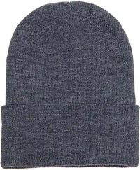 Yupoong 1501KC Classics Cuffed Knit Beanie - Dark Gray - Dark Gray / One Size Fits Most