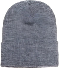 Yupoong 1501KC Classics Cuffed Knit Beanie Heather Gray / One Size Fits Most