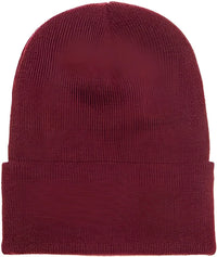 Yupoong 1501KC Classics Cuffed Knit Beanie Maroon Maroon / One Size Fits Most