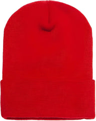Yupoong 1501KC Classics Cuffed Knit Beanie Red Red / One Size Fits Most