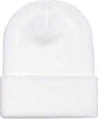 Yupoong 1501KC Classics Cuffed Knit Beanie White White / One Size Fits Most