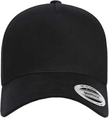 Yupoong 5079 Retro Cotton Blend Trucker Snapback Cap - Black - Black / One Size Fits Most