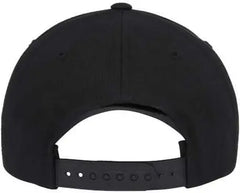 Yupoong 5079 Retro Cotton Blend Trucker Snapback Cap - Black - Black / One Size Fits Most