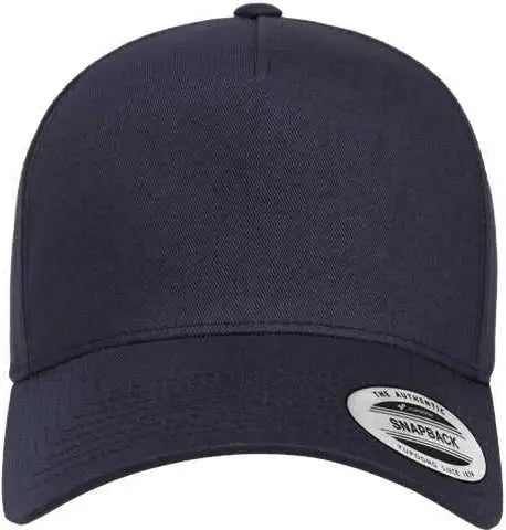 Yupoong 5079 Retro Cotton Blend Trucker Snapback Cap - Navy - Navy / One Size Fits Most