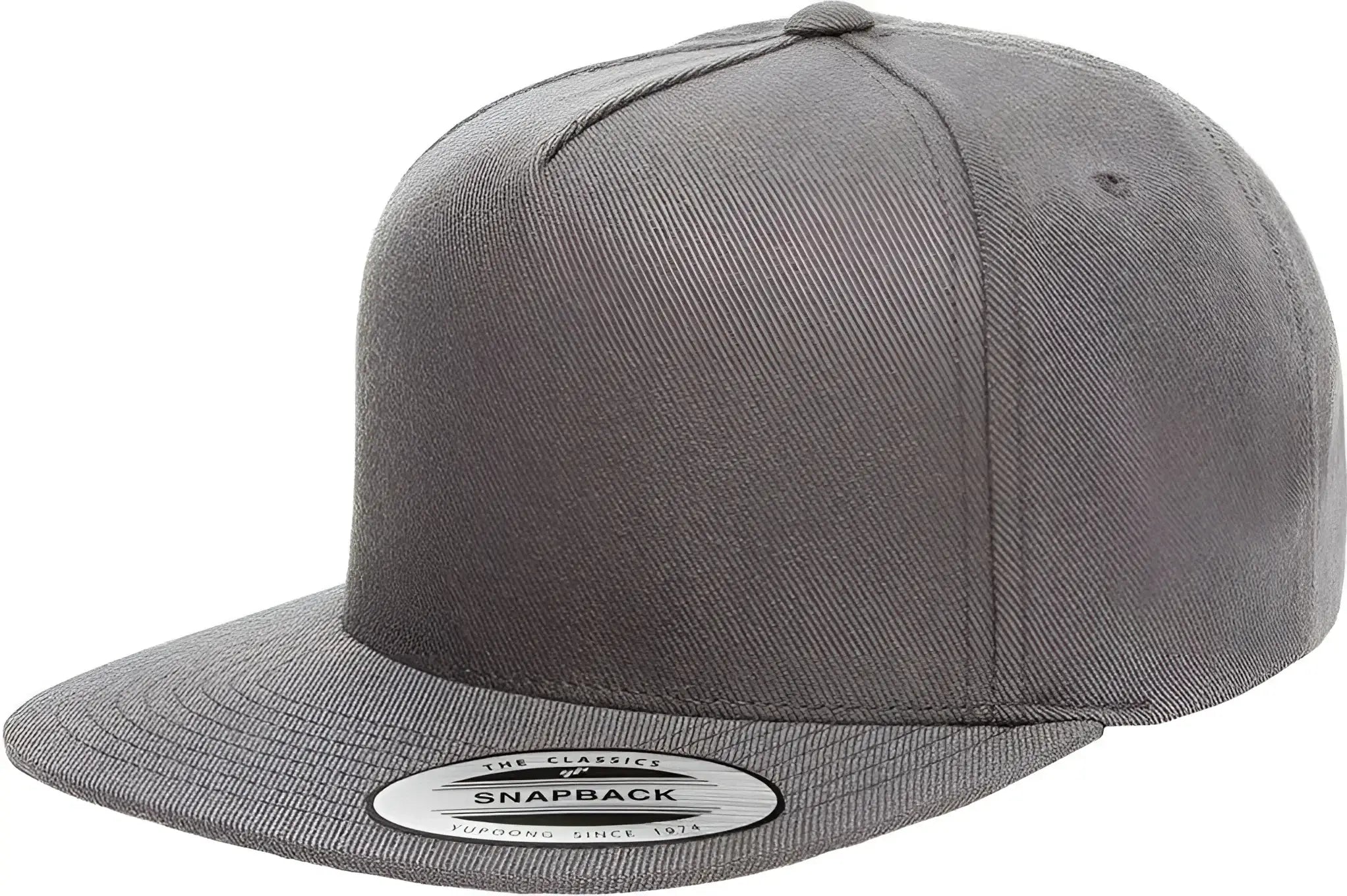 Yupoong 5089M Classics Premium 5-Panel Snapback Cap - Dark Gray - Dark Gray / 6 5/8’’ - 7 5/8’’