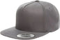Yupoong 5089M Classics Premium 5-Panel Snapback Cap - Dark Gray - Dark Gray / 6 5/8’’ - 7 5/8’’