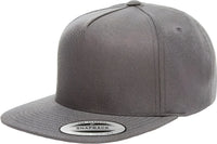 Yupoong 5089M Classics Premium 5-Panel Snapback Cap - Dark Gray - Dark Gray / 6 5/8’’ - 7 5/8’’