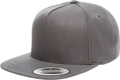 Yupoong 5089M Classics Premium 5-Panel Snapback Cap - Dark Gray - Dark Gray / 6 5/8’’ - 7 5/8’’