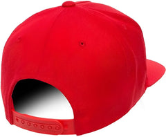 Yupoong 5089M Classics Premium 5-Panel Snapback Cap - Red - Red / 6 5/8’’ - 7 5/8’’