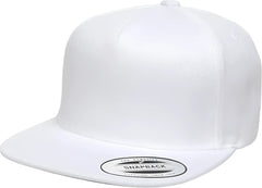Yupoong 5089M Classics Premium 5-Panel Snapback Cap - White - White / 6 5/8’’ - 7 5/8’’