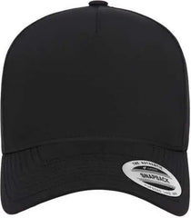 Yupoong 5389AP 5-Panel Snapback with Perforated Cap - Black - Black / One Size Fits Most
