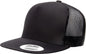 Yupoong 6006 Classics Classic Trucker Cap - Black - Black / 6 5/8’’ - 7 5/8’’