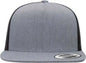 Yupoong 6006 Five-Panel Classic Trucker Cap - Heather Black - Black / One Size Fits Most