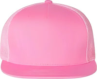 Yupoong 6006 Five Panel Classic Trucker Cap Pink Pink / One Size Fits Most