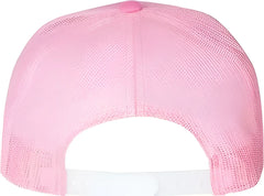 Yupoong 6006 Five Panel Classic Trucker Cap Pink Pink / One Size Fits Most