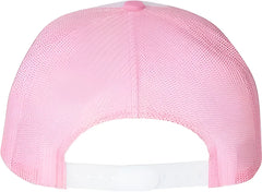 Yupoong 6006 Five Panel Classic Trucker Cap Pink White Pink Pink White / One Size Fits Most