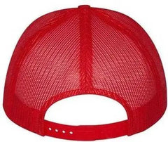 Yupoong 6006 Five Panel Classic Trucker Cap Red White Red Red White / One Size Fits Most