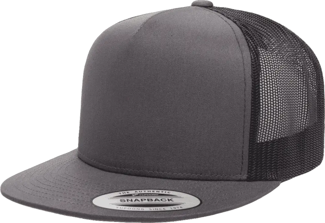 Yupoong 6006T Classics Classic Trucker Cap 2 Tone Charcoal Black Dark Gray Black / 6 5/8’’ 7 5/8’’