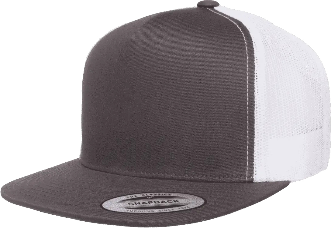 Yupoong 6006T Classics Classic Trucker Cap 2 Tone Charcoal White Dark Gray White / 6 5/8’’ 7 5/8’’