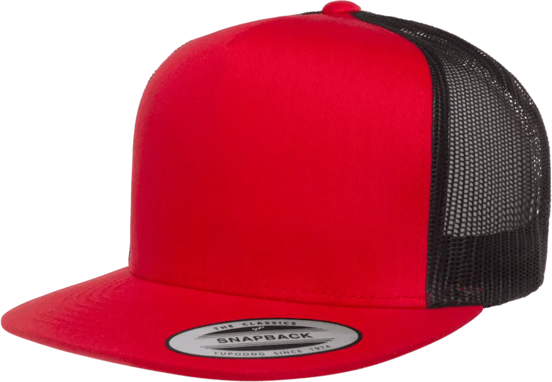 Yupoong 6006T Classics Classic Trucker Cap 2-Tone - Red Black - Red Black / 6 5/8’’ - 7 5/8’’