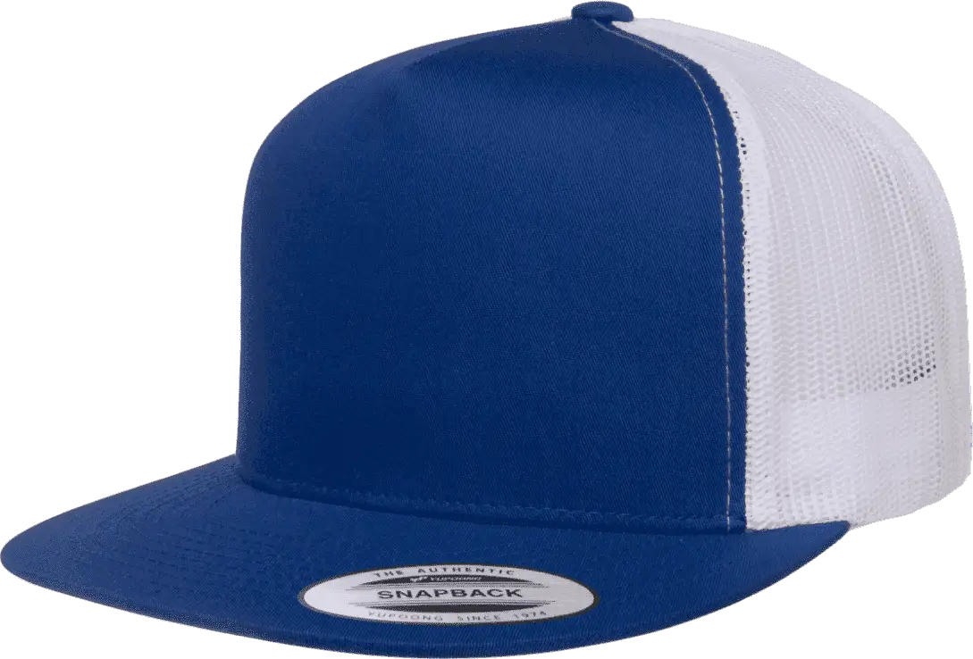 Yupoong 6006T Classics Classic Trucker Cap 2 Tone Royal White Royal White / 6 5/8’’ 7 5/8’’